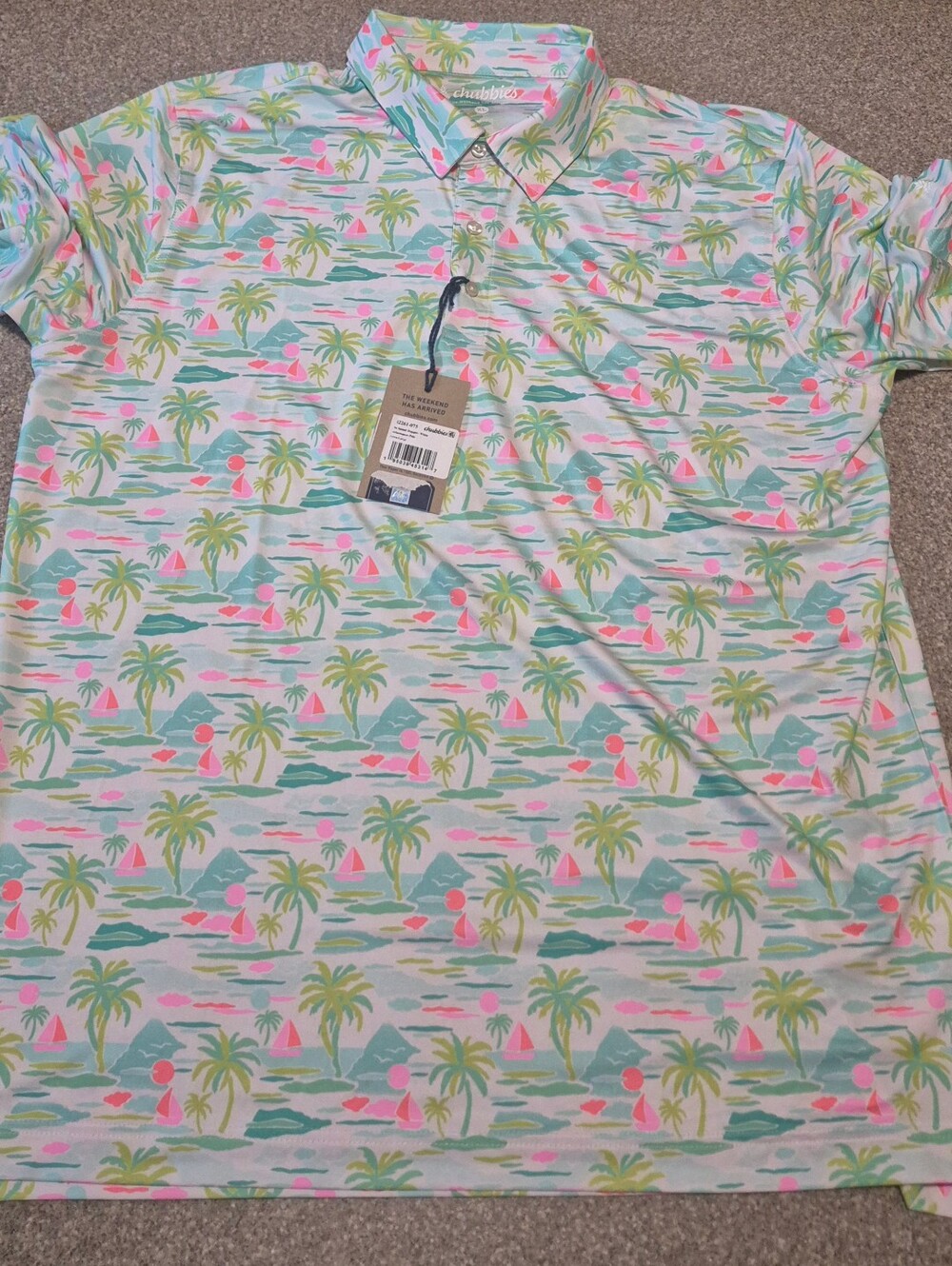 Nwt Mens Chubbies Polo Shirt Size Xl